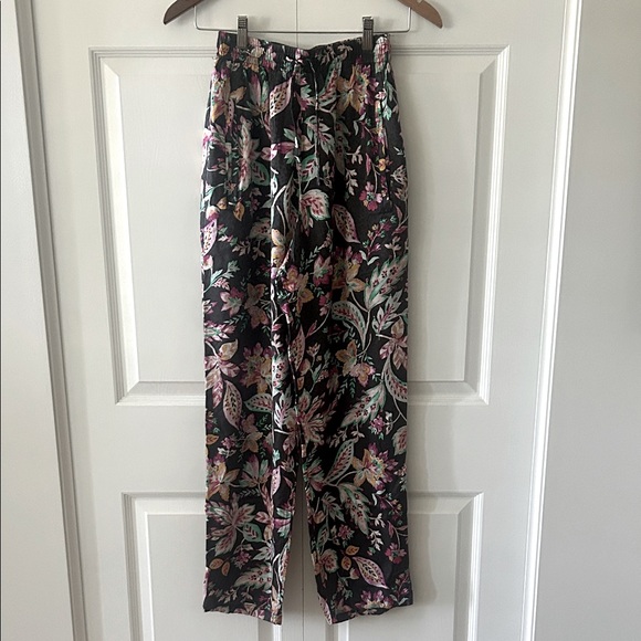 Isabel Marant Etoile Benton Floral Silky Straight Leg Pants Size S - Picture 3 of 10